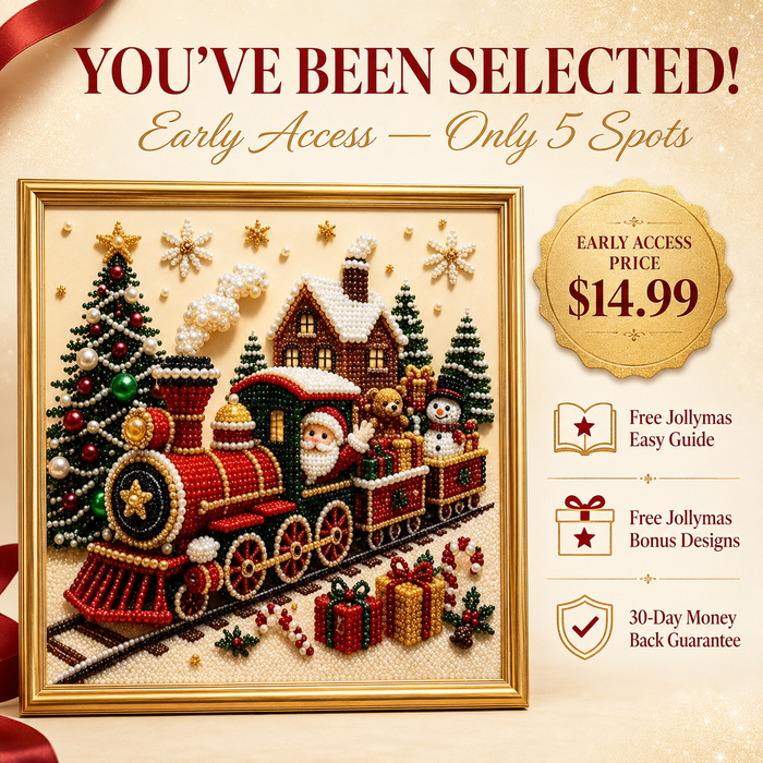3D Christmas Train Pearl Art Kit