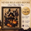 3D Halloween Haunted House Pearl Art Kit